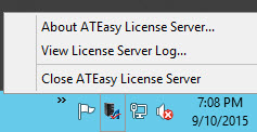 License Server -Taskbar
